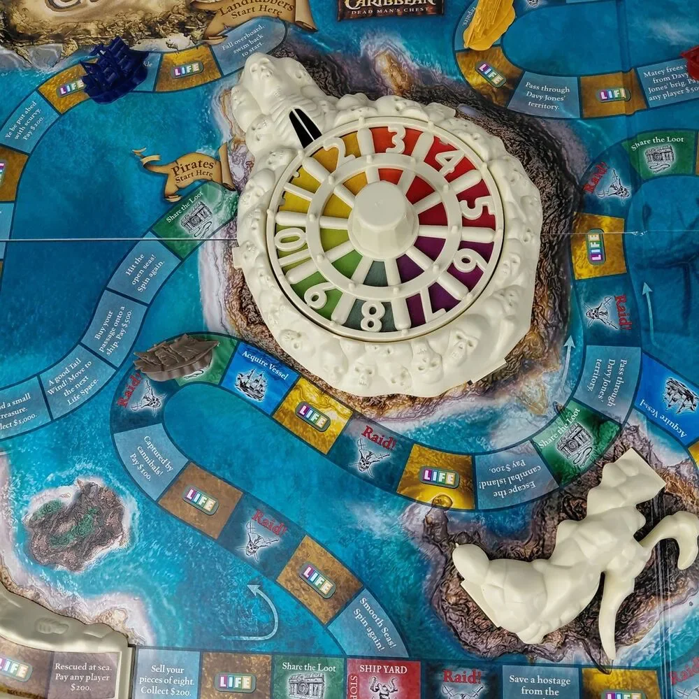 Game of Life Pirates of the Caribbean Dead Man's Chest 2005 Board Game Complete
